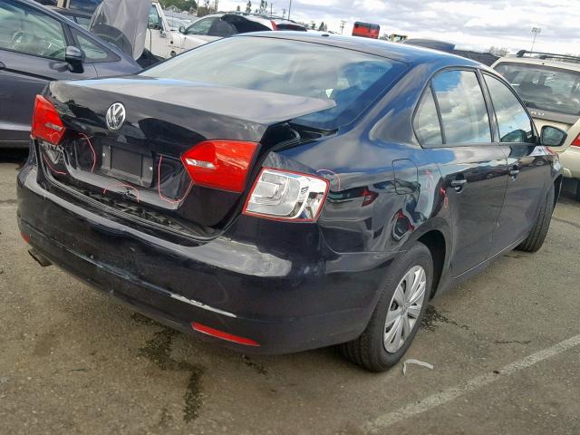 3VW1K7AJ0CM357143 - 2012 VOLKSWAGEN JETTA BASE BLACK photo 4