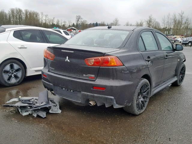 JA32W5FVXEU021430 - 2014 MITSUBISHI LANCER EVO GRAY photo 4