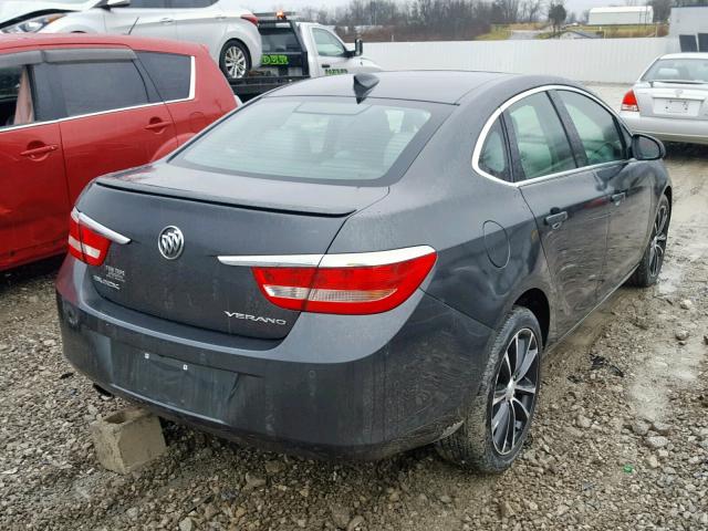 1G4PW5SK0G4183942 - 2016 BUICK VERANO SPO GRAY photo 4