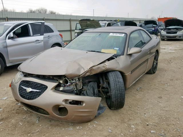 4C3AU52N1XE100140 - 1999 CHRYSLER SEBRING LX BEIGE photo 2