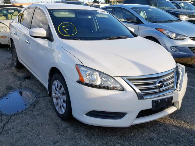 3N1AB7AP8DL752169 - 2013 NISSAN SENTRA S WHITE photo 1