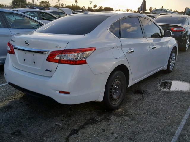 3N1AB7AP8DL752169 - 2013 NISSAN SENTRA S WHITE photo 4