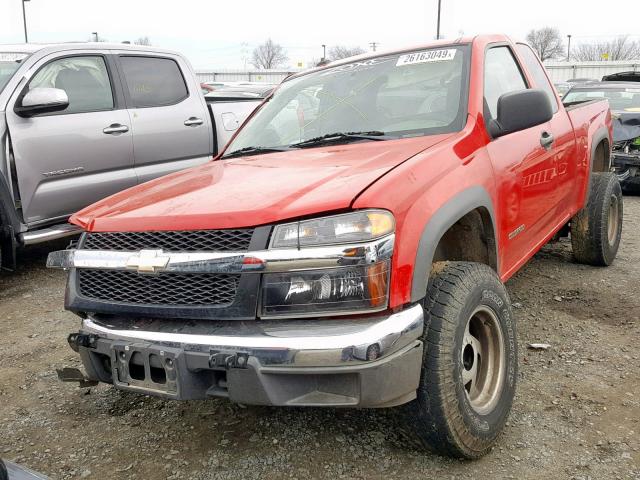 1GCDT196548213734 - 2004 CHEVROLET COLORADO RED photo 2