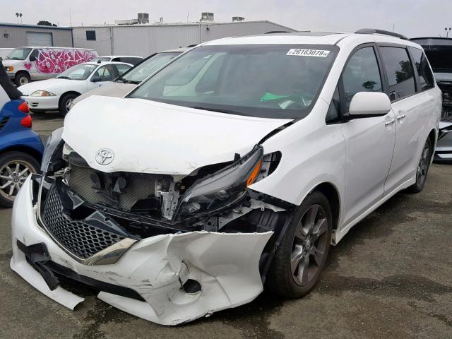 5TDXK3DC9FS683840 - 2015 TOYOTA SIENNA SPO WHITE photo 2