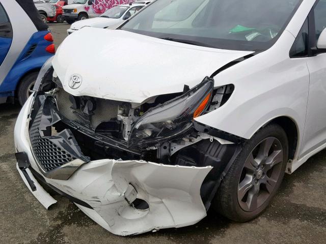 5TDXK3DC9FS683840 - 2015 TOYOTA SIENNA SPO WHITE photo 9