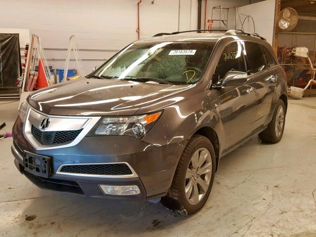 2HNYD2H64CH539890 - 2012 ACURA MDX ADVANC GRAY photo 2