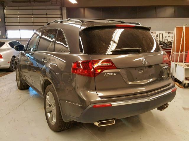 2HNYD2H64CH539890 - 2012 ACURA MDX ADVANC GRAY photo 3