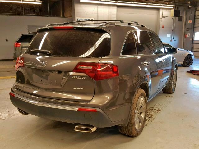 2HNYD2H64CH539890 - 2012 ACURA MDX ADVANC GRAY photo 4