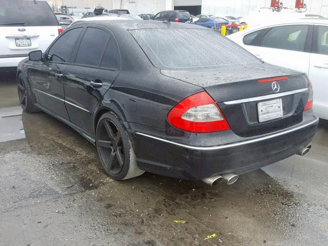 WDBUF56X67B043689 - 2007 MERCEDES-BENZ E 350 BLACK photo 3