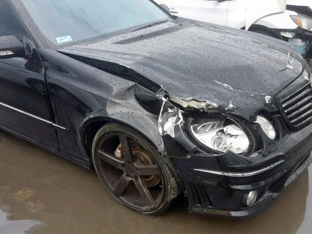 WDBUF56X67B043689 - 2007 MERCEDES-BENZ E 350 BLACK photo 9