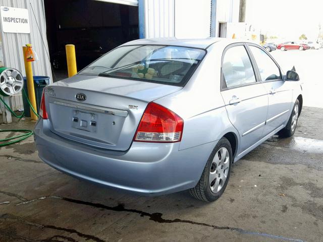 KNAFE121X75445458 - 2007 KIA SPECTRA EX BLUE photo 4