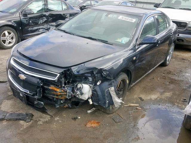 1G1ZH57BX84306236 - 2008 CHEVROLET MALIBU 1LT გრაფიტი ფოტო 2