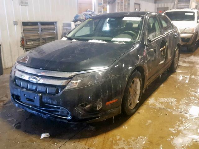 3FAHP0GA4AR394882 - 2010 FORD FUSION S BLACK photo 2