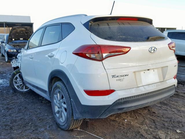 KM8J3CA45HU502498 - 2017 HYUNDAI TUCSON LIM WHITE photo 3