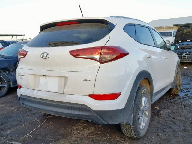 KM8J3CA45HU502498 - 2017 HYUNDAI TUCSON LIM WHITE photo 4