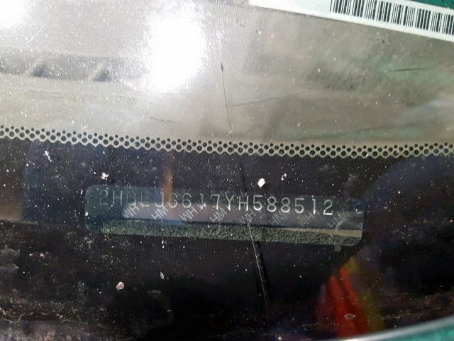 2HGEJ6617YH588512 - 2000 HONDA CIVIC BASE Yaşıl foto 10