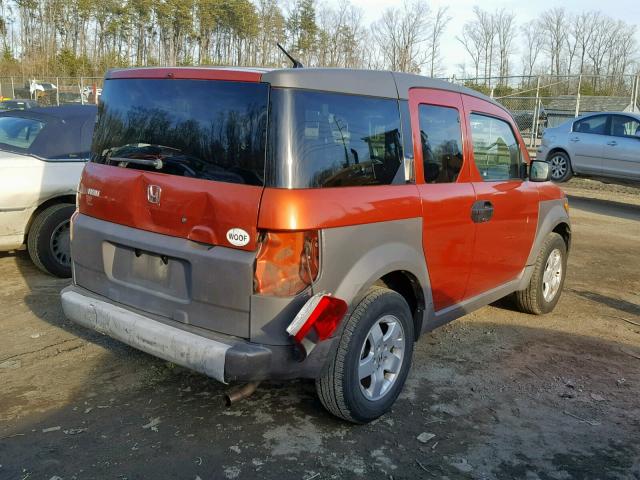 5J6YH28563L026249 - 2003 HONDA ELEMENT EX ORANGE photo 4