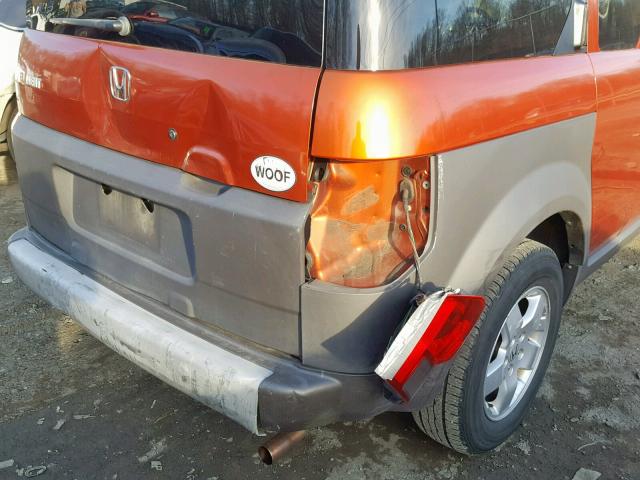 5J6YH28563L026249 - 2003 HONDA ELEMENT EX ORANGE photo 9