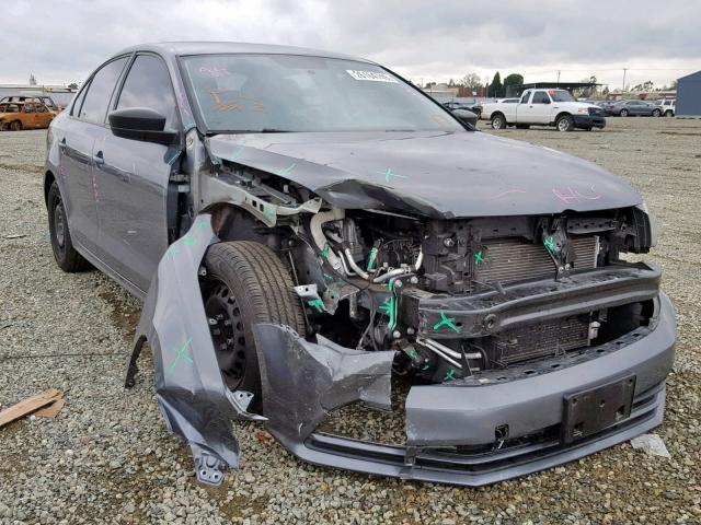 3VW1K7AJ0FM304818 - 2015 VOLKSWAGEN JETTA BASE CHARCOAL photo 1