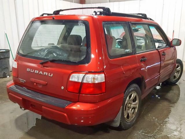 JF1SF65631H736933 - 2001 SUBARU FORESTER S RED photo 4