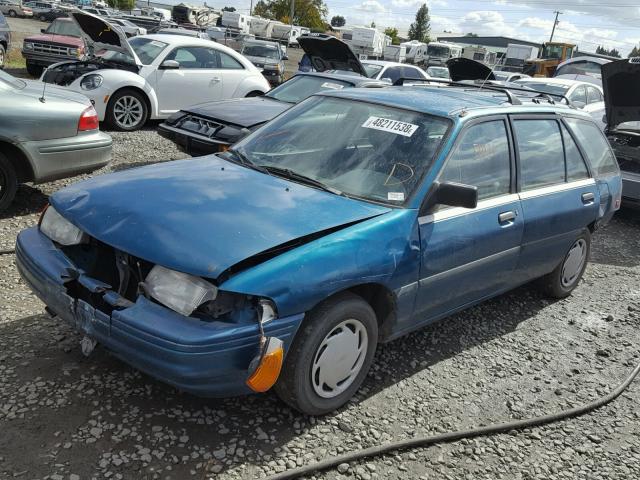 1FAPP15J5PW324009 - 1993 FORD ESCORT LX GREEN photo 2