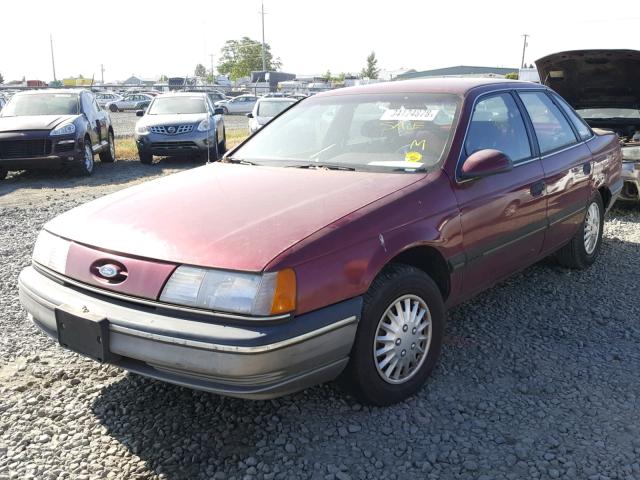 1FACP50U7LG251334 - 1990 FORD TAURUS L BURGUNDY photo 2