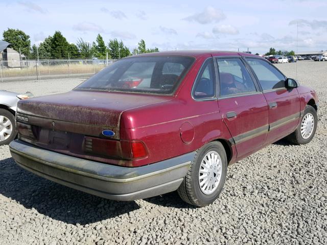 1FACP50U7LG251334 - 1990 FORD TAURUS L BURGUNDY photo 4