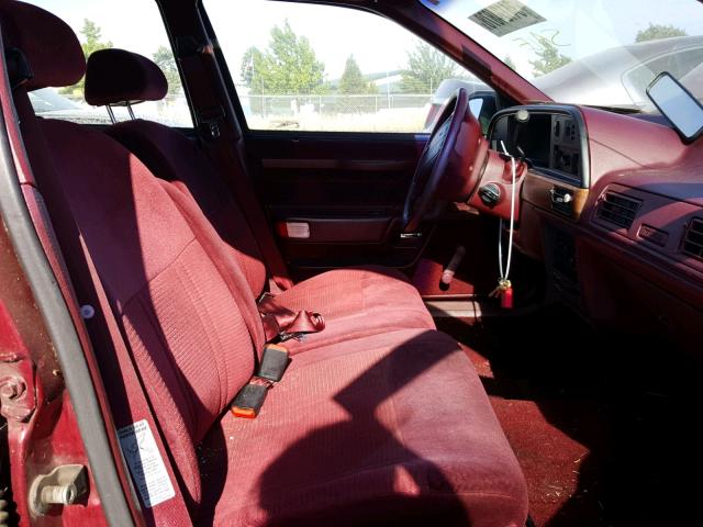 1FACP50U7LG251334 - 1990 FORD TAURUS L BURGUNDY photo 5