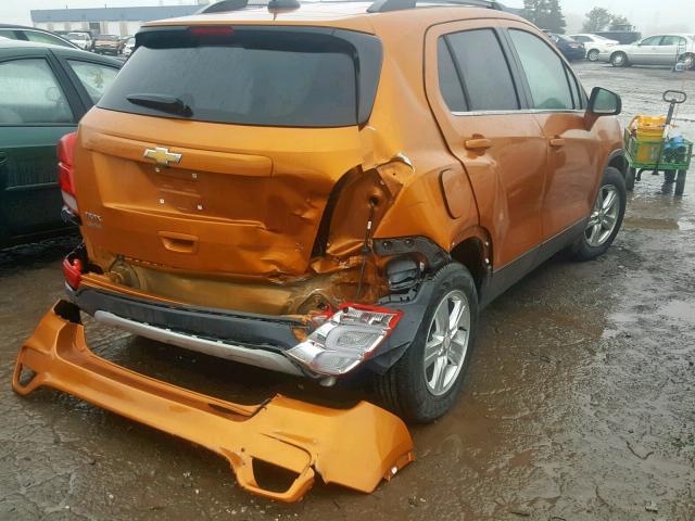 3GNCJLSB5HL184979 - 2017 CHEVROLET TRAX 1LT ORANGE photo 4