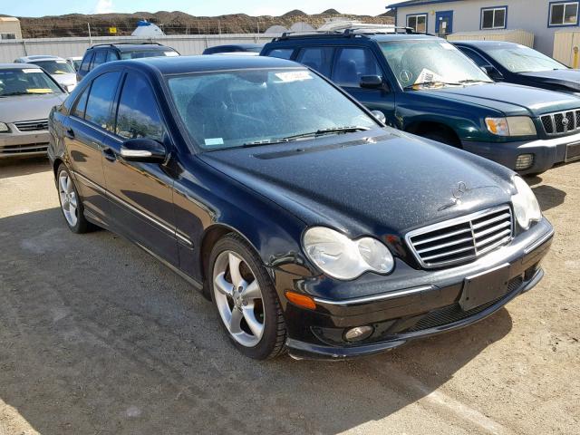 WDBRF52H86F734816 - 2006 MERCEDES-BENZ C230 BLACK photo 1