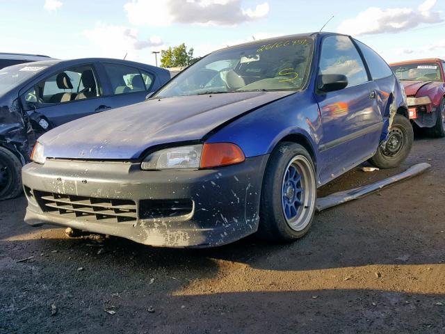 2HGEH2456NH542627 - 1992 HONDA CIVIC DX BLUE photo 1