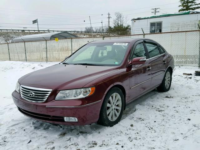 KMHFC46F49A373114 - 2009 HYUNDAI AZERA SE BURGUNDY photo 2