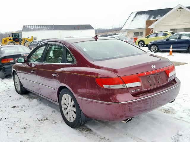 KMHFC46F49A373114 - 2009 HYUNDAI AZERA SE BURGUNDY photo 3