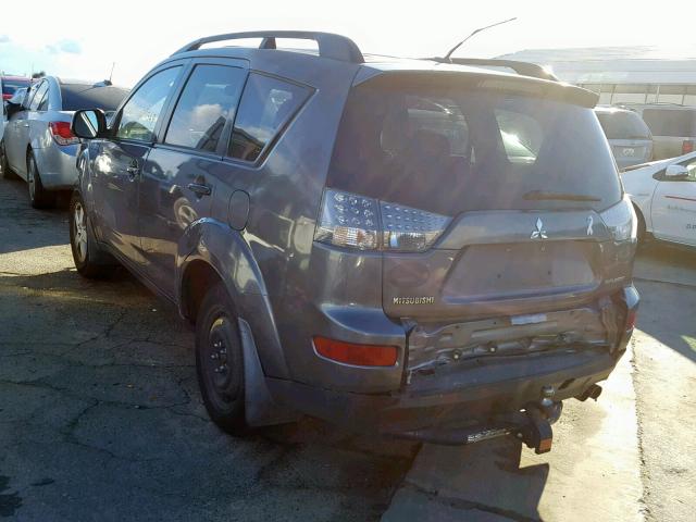 JA4MT31X77Z001040 - 2007 MITSUBISHI OUTLANDER CHARCOAL photo 3