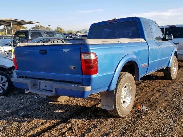 1FTYR14U71PA01361 - 2001 FORD RANGER SUP BLUE photo 4