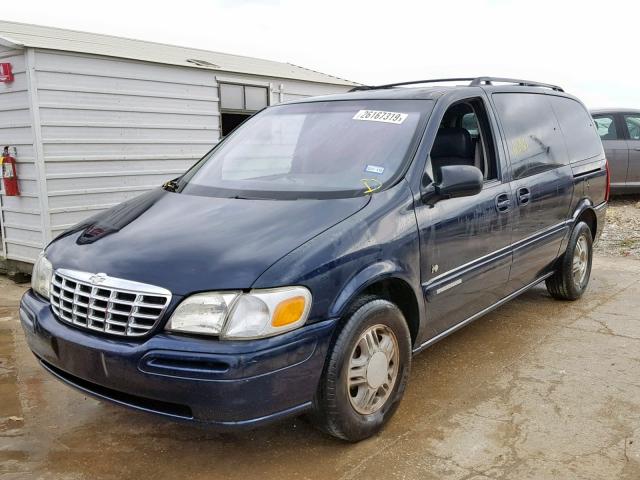 1GNDX13E4YD180721 - 2000 CHEVROLET VENTURE LU BLUE photo 2