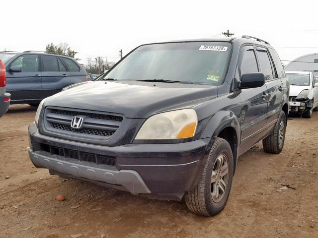 5FNYF18445B030738 - 2005 HONDA PILOT EX BLACK photo 2