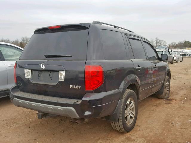 5FNYF18445B030738 - 2005 HONDA PILOT EX BLACK photo 4