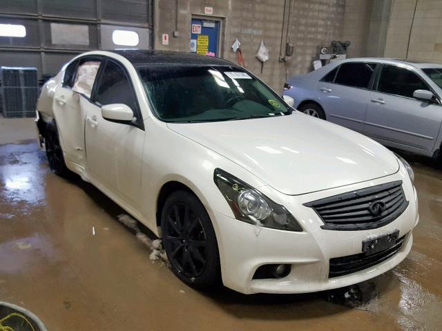 JN1CV6AR5DM761820 - 2013 INFINITI G37 WHITE photo 1