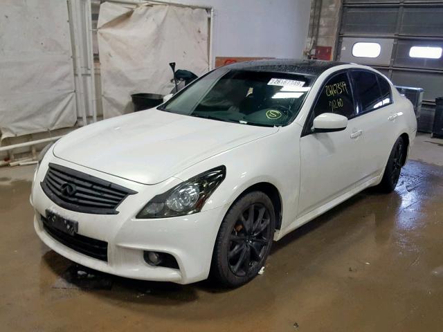 JN1CV6AR5DM761820 - 2013 INFINITI G37 WHITE photo 2