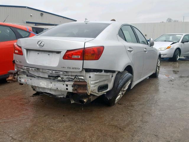 JTHCK262185018158 - 2008 LEXUS IS 250 SILVER photo 4