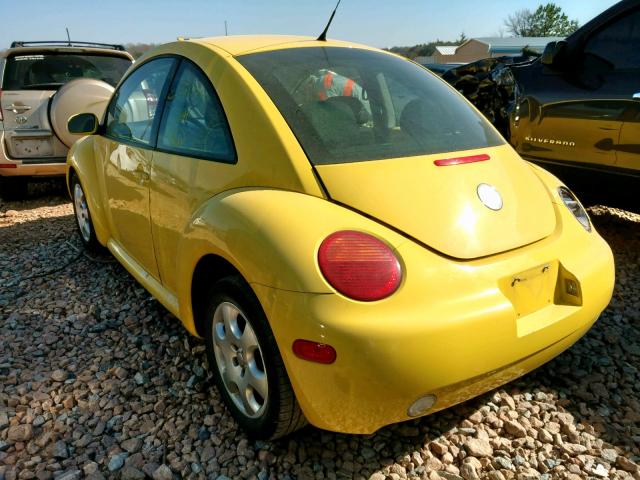 3VWCB21C02M459019 - 2002 VOLKSWAGEN NEW BEETLE ყვითელი ფოტო 3