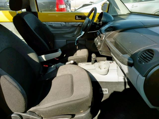 3VWCB21C02M459019 - 2002 VOLKSWAGEN NEW BEETLE ყვითელი ფოტო 5