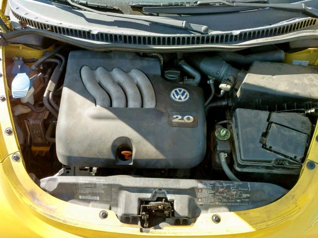 3VWCB21C02M459019 - 2002 VOLKSWAGEN NEW BEETLE ყვითელი ფოტო 7