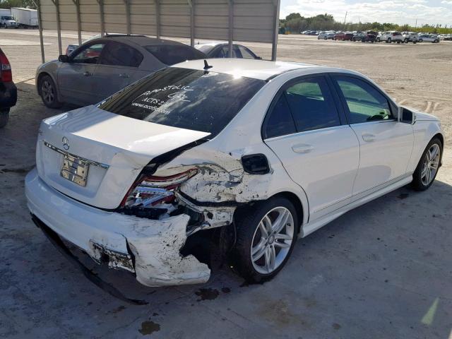 WDDGF4HB8DG100960 - 2013 MERCEDES-BENZ C 250 WHITE photo 4