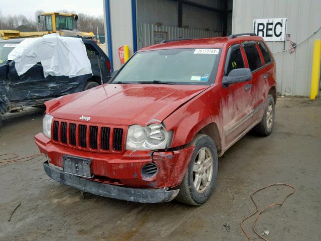 1J4GR48K65C628548 - 2005 JEEP GRAND CHER RED photo 2