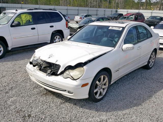 WDBRF40J43A511116 - 2003 MERCEDES-BENZ C 230K SPO WHITE photo 2