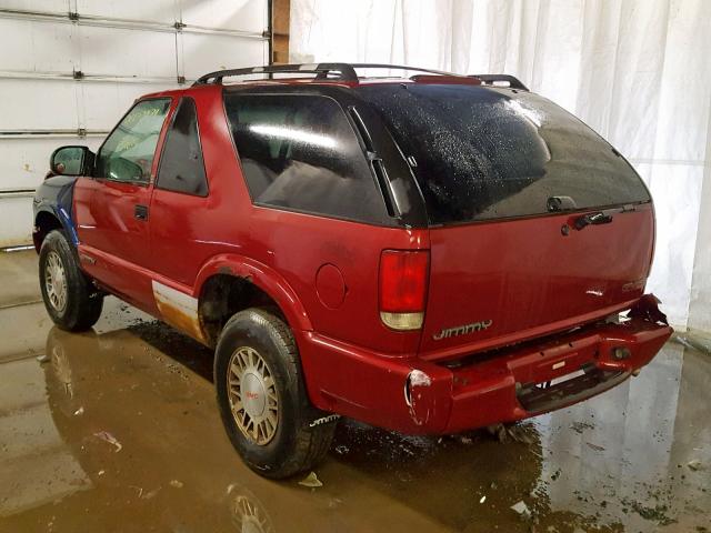 1GKCT18W11K211284 - 2001 GMC JIMMY RED photo 3