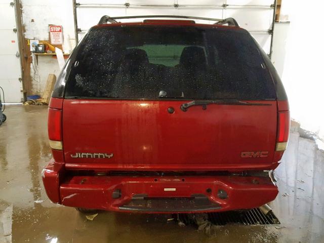 1GKCT18W11K211284 - 2001 GMC JIMMY RED photo 9