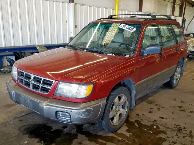 JF1SF655XXH702245 - 1999 SUBARU FORESTER S RED photo 2